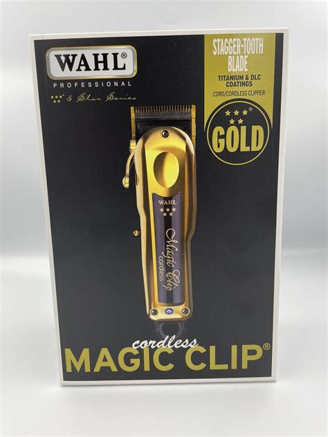 Make a lasting impression with the premium black and gold Wahl Magic Clip